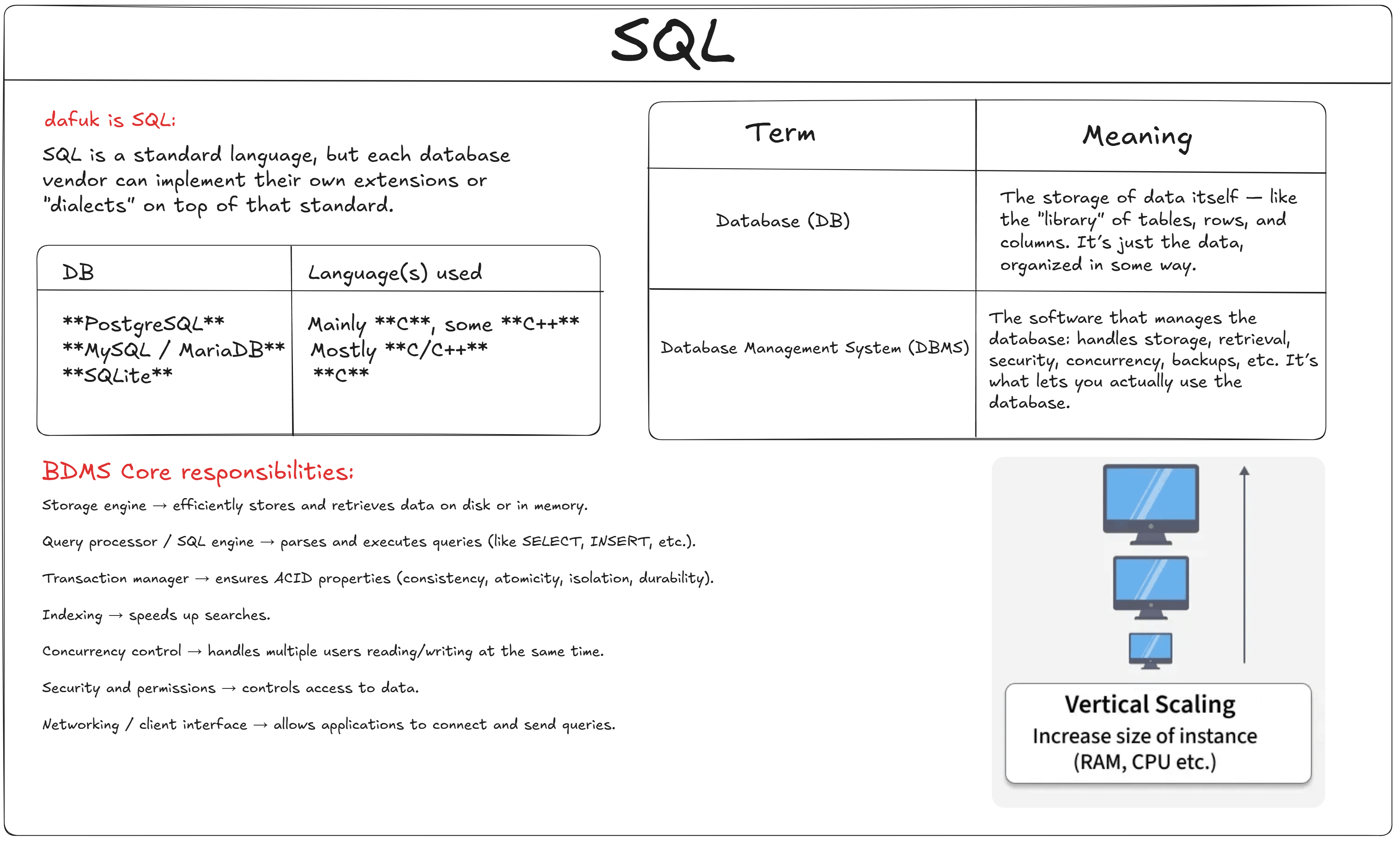 SQl resumed